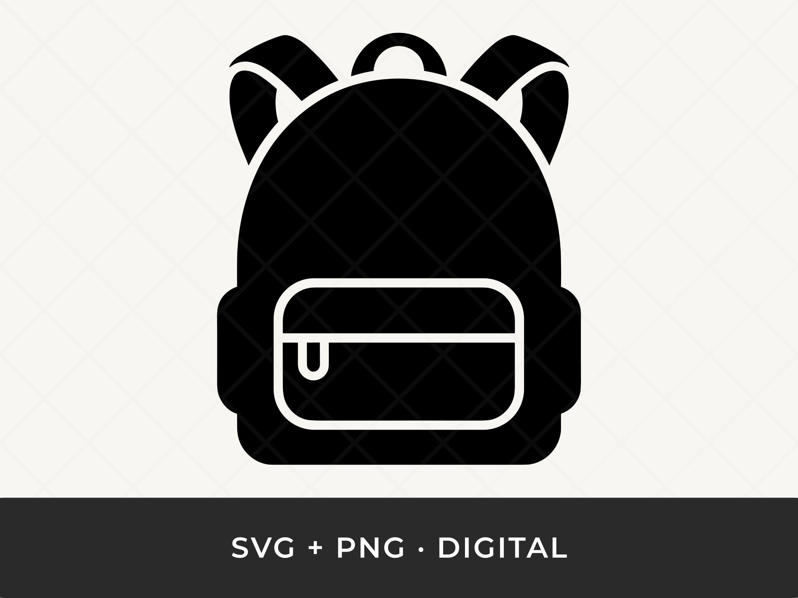 Plecak SVG: Clipart szkolnej torby, szablon plecaka podróżnego do wycinania w formacie Cricut