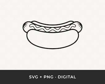 Hotdog SVG: Arquivo de corte de clipart de comida para Cricut e sublimação