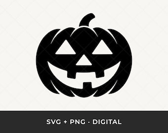 Jack O Lantern SVG - Scary Halloween Pumpkin Face Carving Silhouette ...