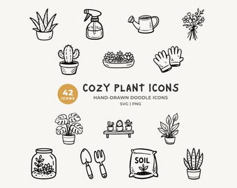 Plant Bundle SVG: Cozy Indoor Outline Cut Files for Cricut