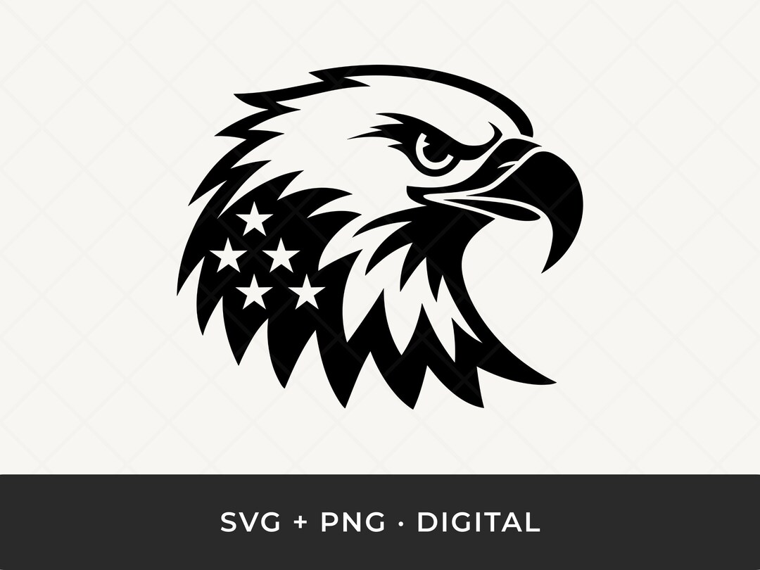 American Flag Eagle SVG: Patriotic USA Vector, Bald Bird Cut File for ...