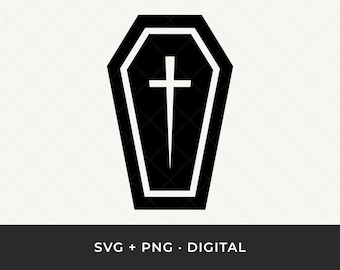 Halloween Coffin SVG: Spooky Cut File for Cricut and Silhouette