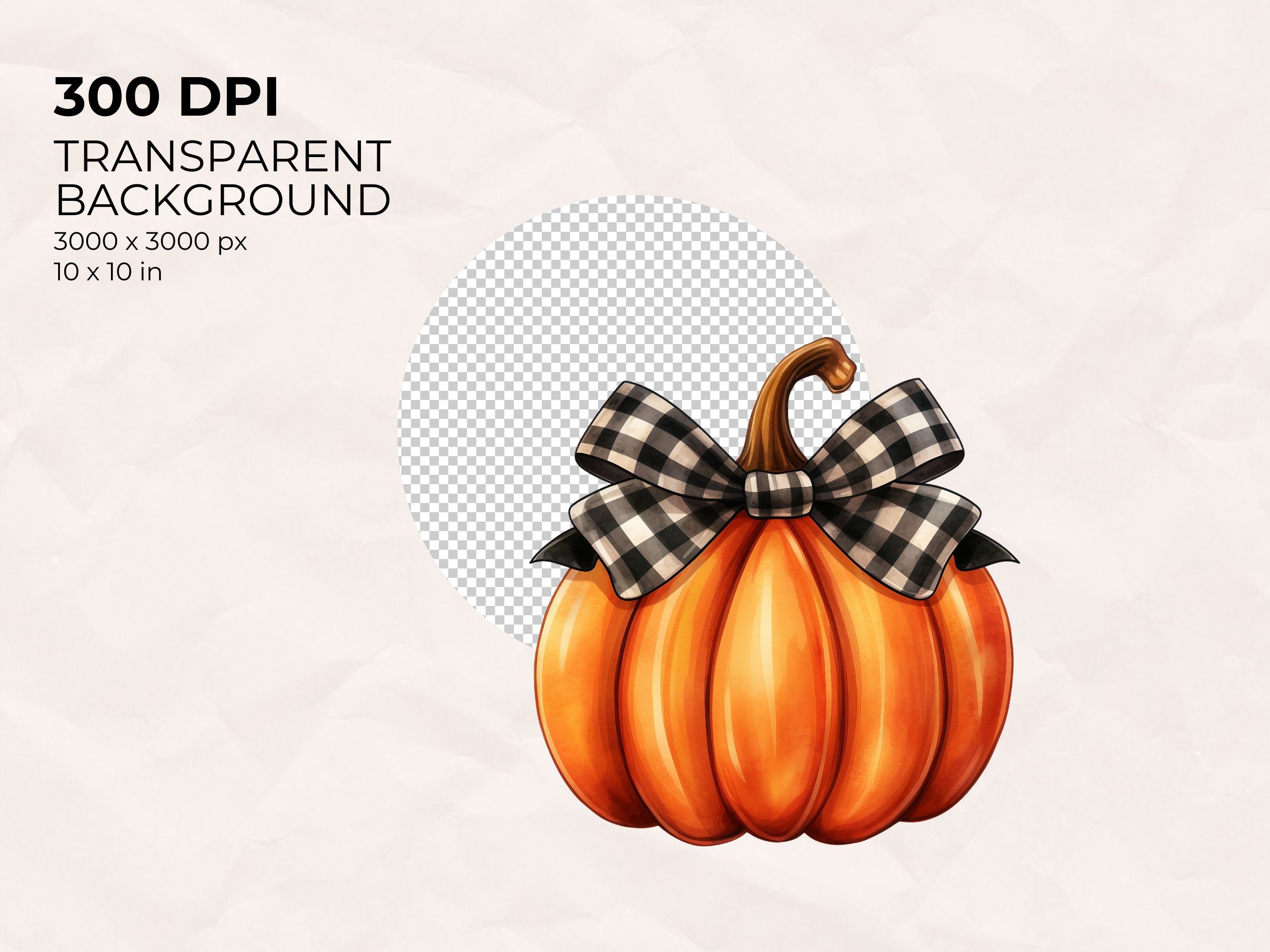 Watercolor Halloween Pumpkin Clipart: PNG Fall Bundle (digital Download ...
