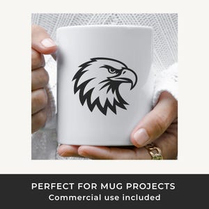 Bald Eagle Head SVG: Patriotic Outline Clipart, Laser Cut File image 3