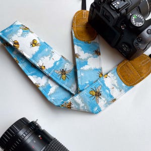 Padded adjustable Camera Strap with cork ends| Photography Accessories | DSLR SLR Camera strap | Photographer Gift