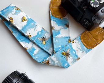 Padded adjustable Camera Strap with cork ends| Photography Accessories | DSLR SLR Camera strap | Photographer Gift