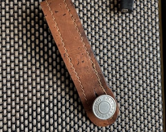 Vegan Guitar Strap Connector | Brown Headstock adapter | Banjo strap adapter | Non-Leather Vegan Cork Fabric | Guitar Player Gift