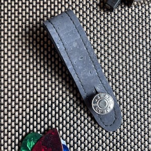 Adaptador de clavijero vegano / Conector de correa de guitarra gris / Adaptador de correa de banjo / Tela de corcho vegano (sin cuero) / Accesorios de guitarra