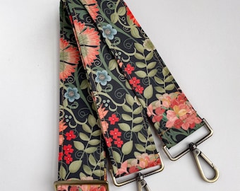 Correa para bolso / Correa cruzada acolchada ajustable / Correa para bolso con estampado floral / Correa para bolso de portátil