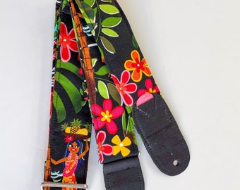 Padded Guitar Strap Vegan Guitar Strap with Guitar Pick Holder Hula Guitar  Straps Gift for musician