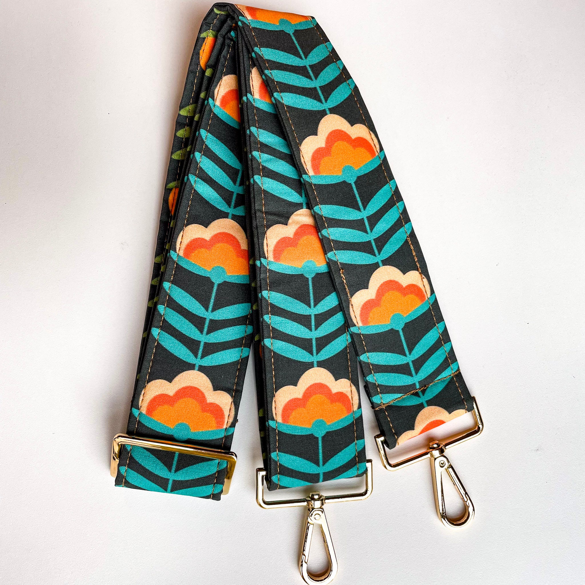 Handbag Straps With Orange Flowers - Etsy display picture 3