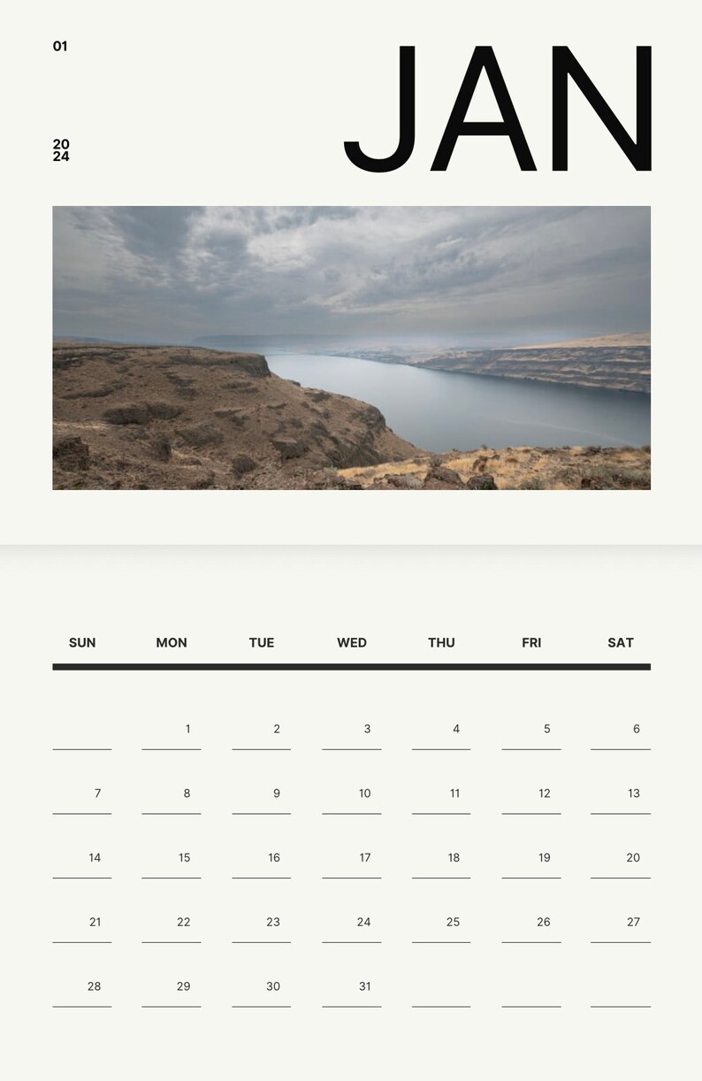 2024 PNW Wall Calendar Etsy