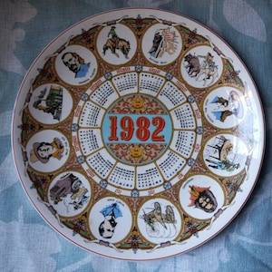Wedgwood Wild West Calendar Plate for 1982