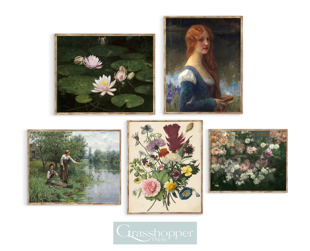 Vintage Cottagecore Prints, Gallery Wall Art Set, PRINTABLE Decor ...