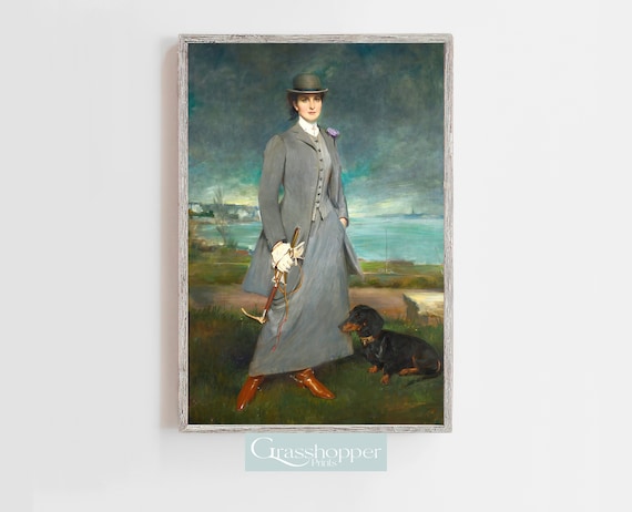 Woman Horse Rider Print, Vintage Equestrian Paintings, Portrait of Lady, PRINTABLE Wall Art, DIGITAL DOWNLOAD