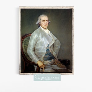 Library Decor, Antique Painting, Vintage Portrait of A Painter, PRINTABLE Wall Art, DIGITAL DOWNLOAD