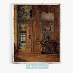 Vintage Architecture, Still Life Painting, Paris Art Museum, Renaissance Interior Print, Library Decor, PRINTABLE Wall Art, Digital DOWNLOAD