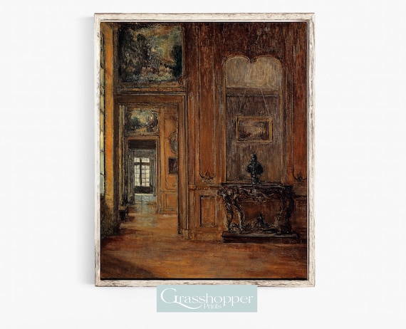 Vintage Paris Museum Print: Renaissance Interior Architecture (Digital Download)