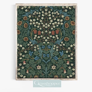 William Morris Design, Art Nouveau Design, Vintage Floral Print, Antique Wallpaper, PRINTABLE Wall Art, DIGITAL DOWNLOAD,