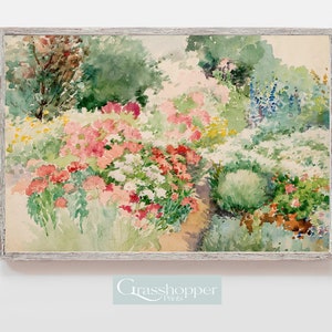 Stampa da giardino ad acquerello, prodotti botanici vintage, pittura di paesaggi floreali, STAMPABILE, DOWNLOAD digitale