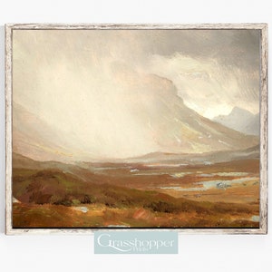 Scotland Oil Painting, Vintage Scottish Landscape, Isle of Skye Print, PRINTABLE Wall Art, DIGITAL DOWNLOAD