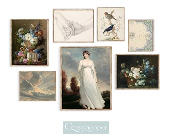 Regency Era Prints, Wall Gallery Set, Vintage Portrait Painting, Bridgerton Inspired Decor, PRINTABLE Artwork, DIGITAL DOWNLOAD