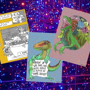 Amor Dino - cartões postais