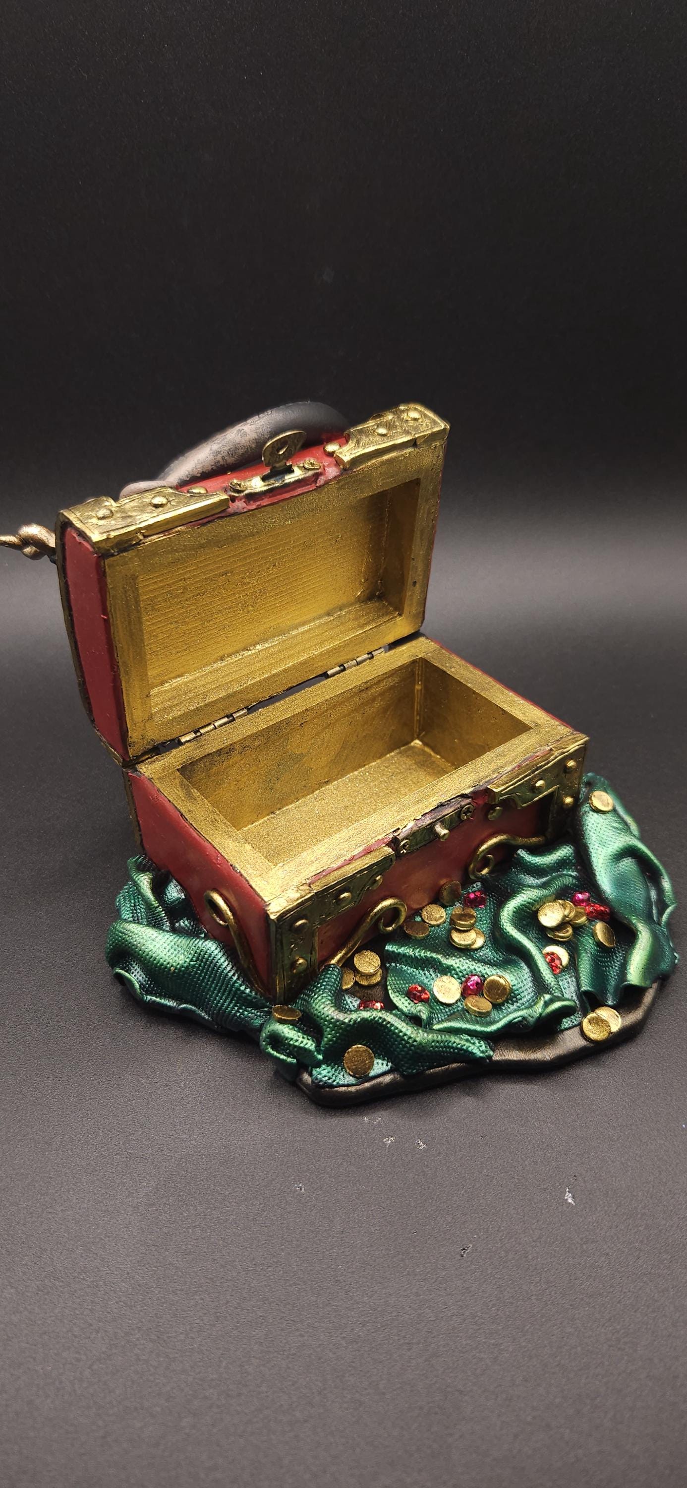 手作りの眠れるドラゴンの宝箱、ファンタジー彫刻、宝石箱 - Etsy 日本