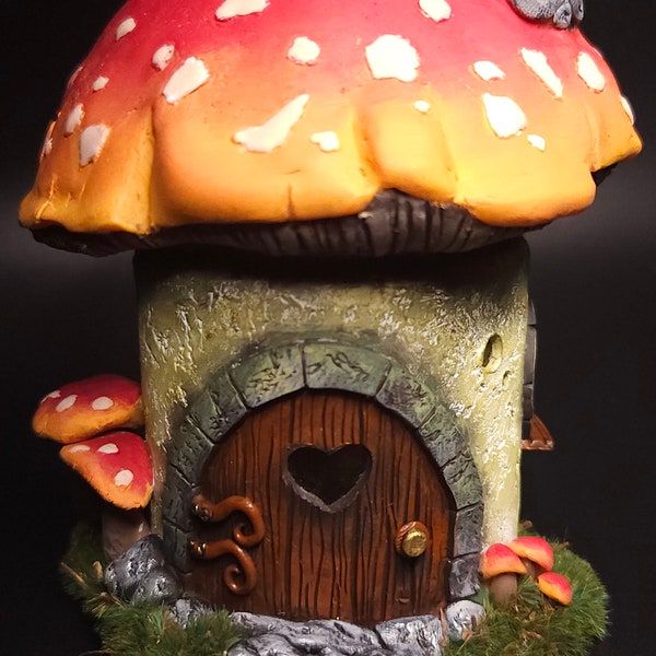 Pilz Feenhaus Vorratsdose aus Polymer Clay