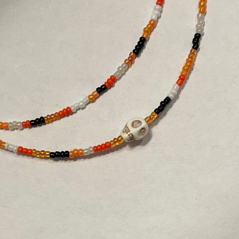Halloween Themed Glass Seed Bead Necklaces - Etsy