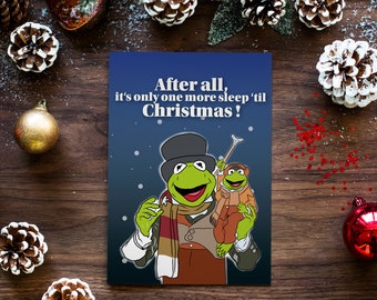 Muppets Christmas Carol Card/ The Muppets / Kermit the Frog/ 90s