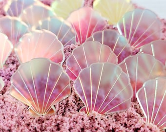 Iridescent Seashell Sensory Counters - Beach Inspired Loose Parts | Reward Jar Tokens