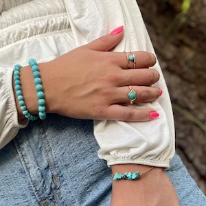 Crystal Line Gemstone Bracelet | Adjustable | 18k Gold | Stainless Steel | Crystal Healing | Calming | Meditation
