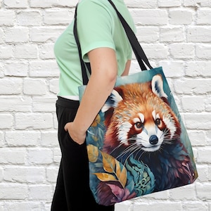Red Panda Tote Bag, Panda Tote Bag, Red Panda Gift