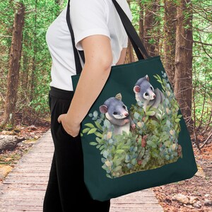 Baby Possum Green Canva Tote Bag