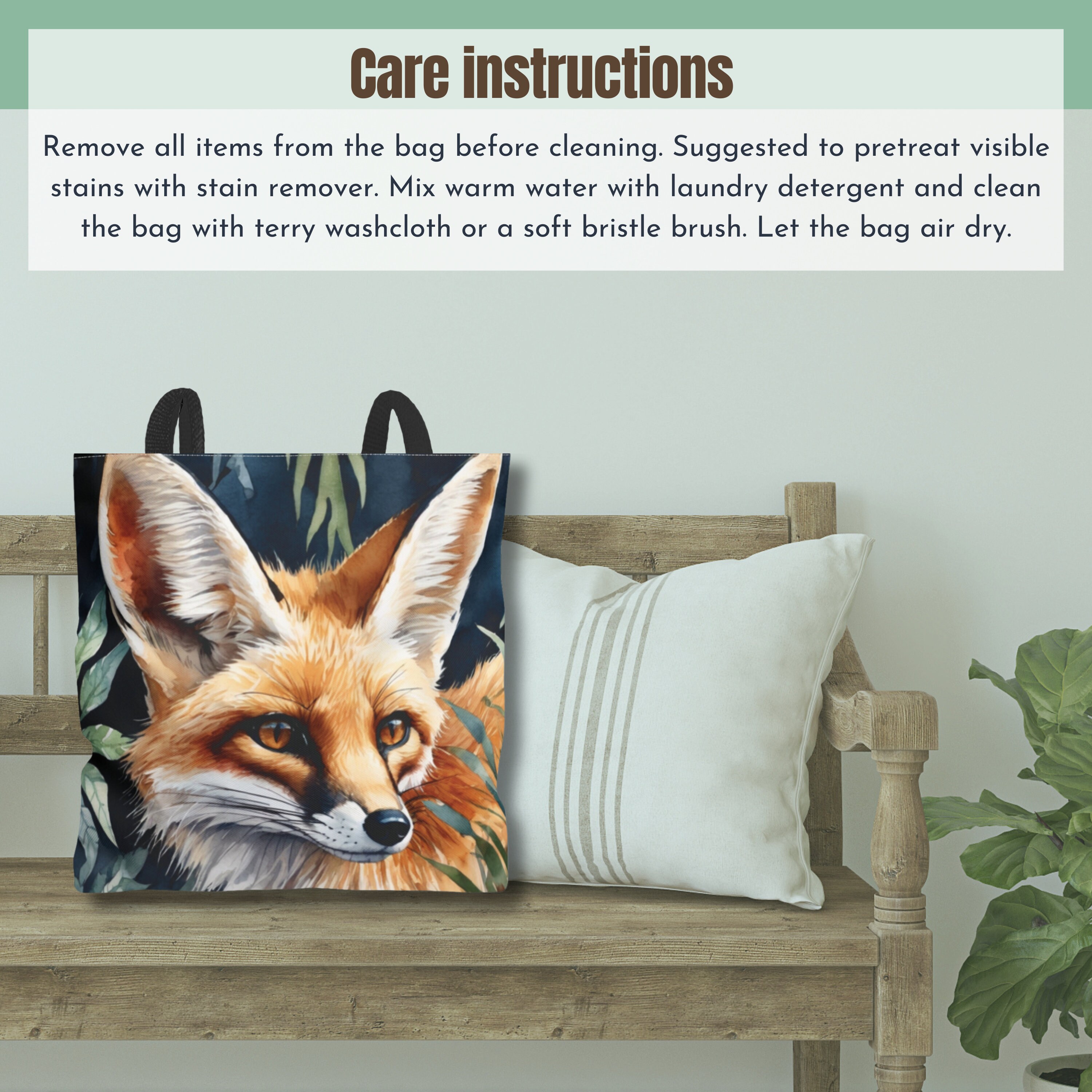 トートバッグ Fennec HEART STRING BAG PINK FNFBP01PIF Fennec Fox Tote Bag, Unique Gift for Nature and Animal
