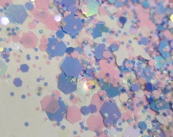 Pink Christmas Snowflake Glitter Mix: Polyester Crafting Glitter
