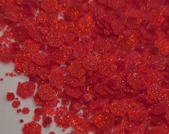 Cherry Red Chunky Glitter: Polyester Craft Glitter (1oz) sparkly glitter