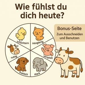 Tierisches Lernspiel – Fühl-Memory | Tiere & Gefühle | PDF zum Ausdrucken