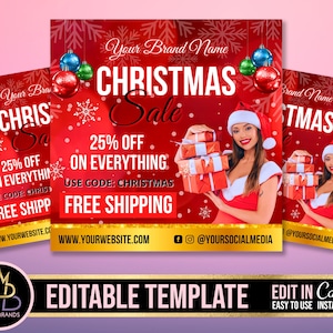 Christmas Sale Flyer, Christmas Flyer, Holiday instagram social media Flyer, Holiday Flyer, Sale Flyer, Event Flyer, Lash Flyer, Hair Flyer