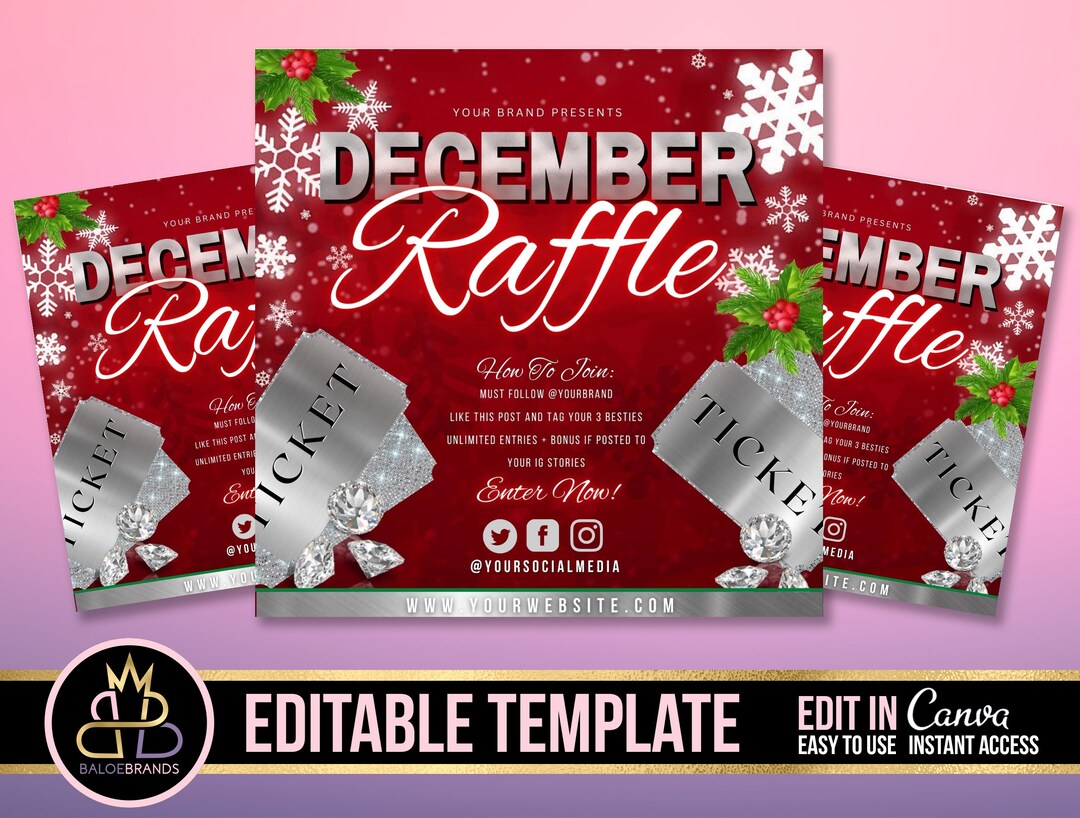 December Raffle December Raffle Giveaway, Holiday Giveaway, Holiday Raffle, Raffle ...