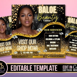 Editable Social Media Flyer Canva, DIY Mega Sale Available Flyer, Treat yourself hair nails beauty contour FLYER Promo Huge Sale, Flash Sale