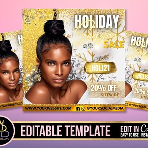 Christmas Sale Flyer, Christmas Flyer, Holiday instagram social media Flyer, Holiday Flyer, Sale Flyer, Beauty Flyer, Lash Flyer, Hair Flyer