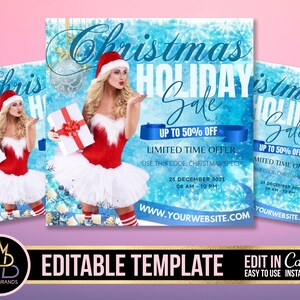 Christmas Sale Flyer, Christmas Flyer, Holiday instagram social media Flyer, Holiday Flyer, Sale Flyer, Beauty Flyer, Lash Flyer, Hair Flyer