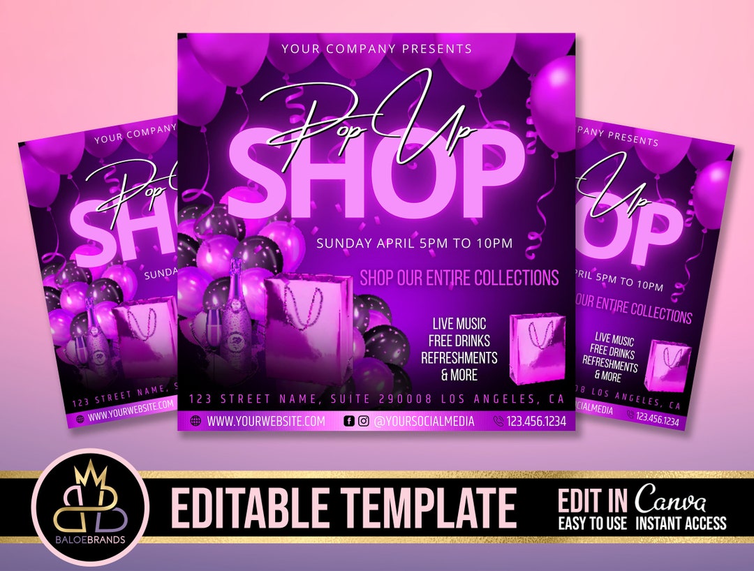 Editable Social Media Flyer, DIY Canva Template Editable Canva Template