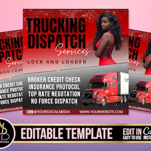 Trucking Services Flyer, Trucking Dispatch, Coaching Flyer, Webinar flyer, Trucking Business, Truck Academy Flyer, Trucking Flyer, Business