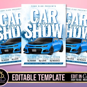 Auto Business Event, Editable Social Media Flyer, Car Show Event Invitation, Car Sale Template Flyer, DIY Canva Event Flyer, Car Party Show