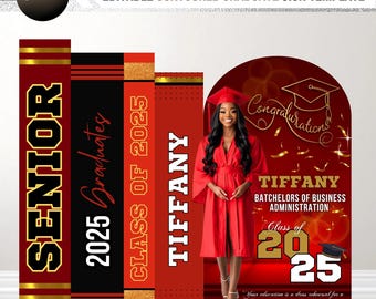Custom Graduation Decor, Graduation Books Editable Canva, Graduate Panel Board, Grad Arch Foam Board, Backdrop Banner Prom Homecoming Arch