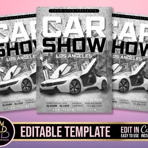 Auto Business Event, Editable Social Media Flyer, Car Show Event Invitation, Car Sale Template Flyer, DIY Canva Event Flyer, Car Party Show