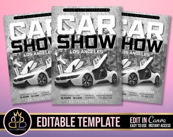 Auto Business Event, Editable Social Media Flyer, Car Show Event Invitation, Car Sale Template Flyer, DIY Canva Event Flyer, Car Party Show